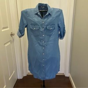 Kut from the Cloth Blue Denim Shirt Dress, size L